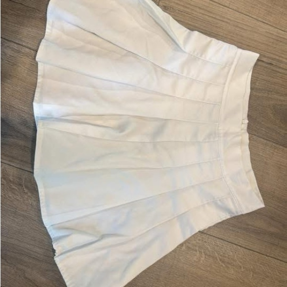 White Pleated Skirt